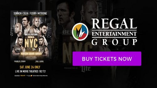 Watch Bellator NYC at your local movie theater - Tickets on sale Friday