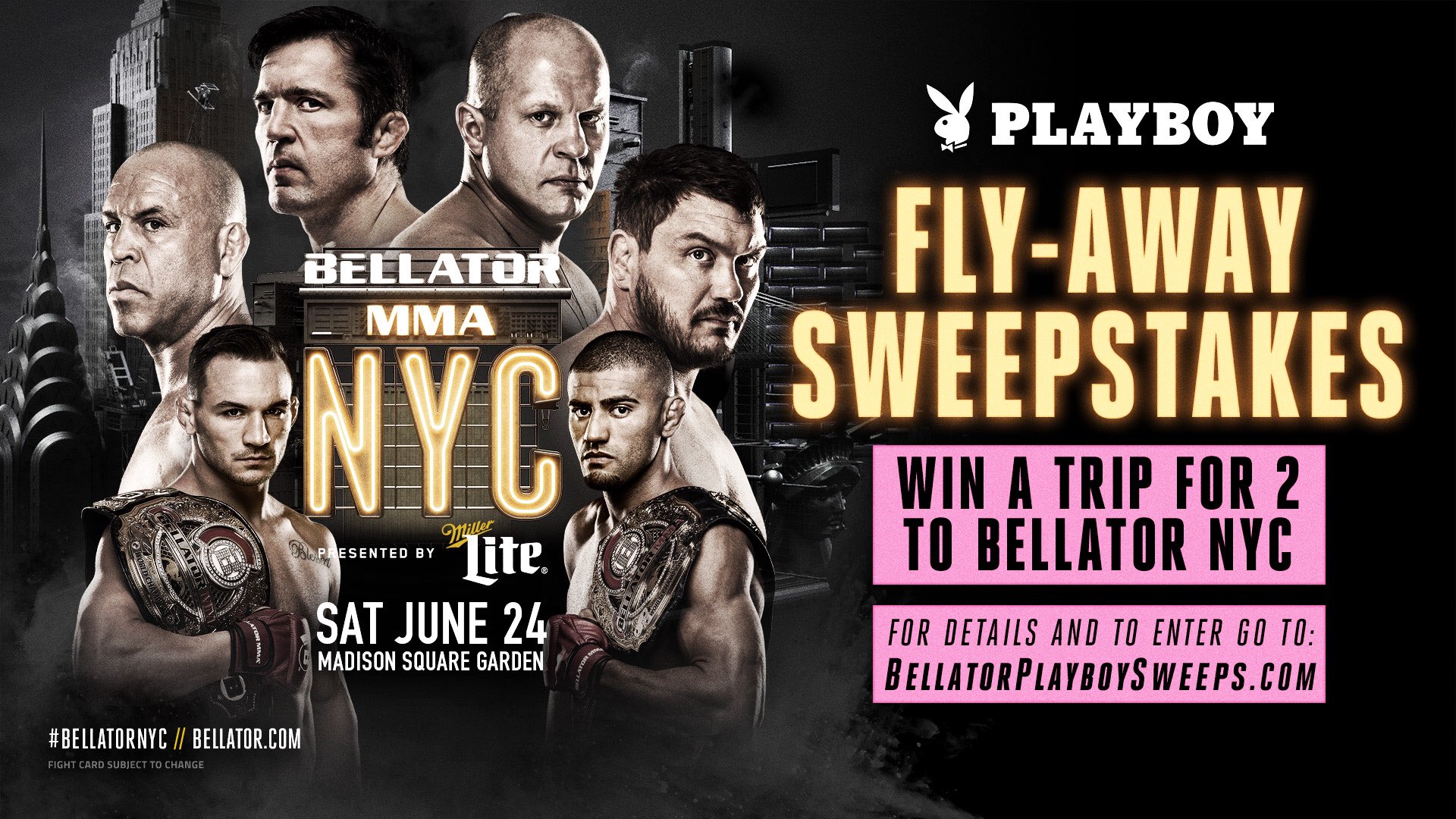 Playboy offering Bellator NYC fly-away sweepstakes