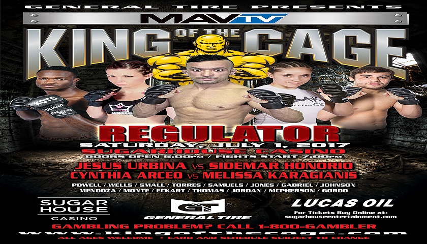 King of the Cage Debuts at SugarHouse Casino, July 1 for “REGULATOR”