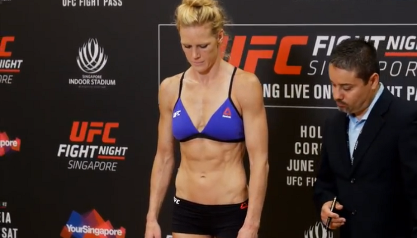 UFC Fight Night 111 Weigh-in Results - Holm vs. Correia from Singapore