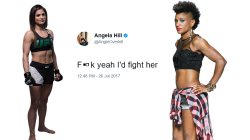 Angela Hill on Cynthia Calvillo: "F**k yeah, I'd fight her"