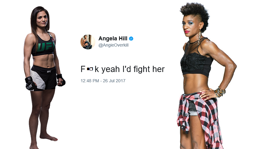 Angela Hill on Cynthia Calvillo: "F**k yeah, I'd fight her"