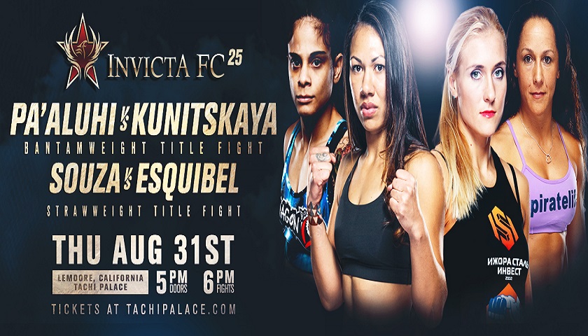 Two Championship Bouts Headline Invicta FC 25 in California