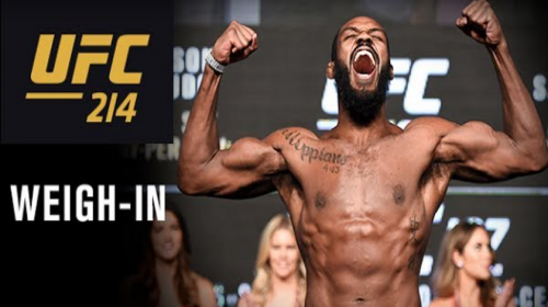 UFC 214 early weigh-in results, Noon EST, ceremonial weigh-in video, 8 pm EST