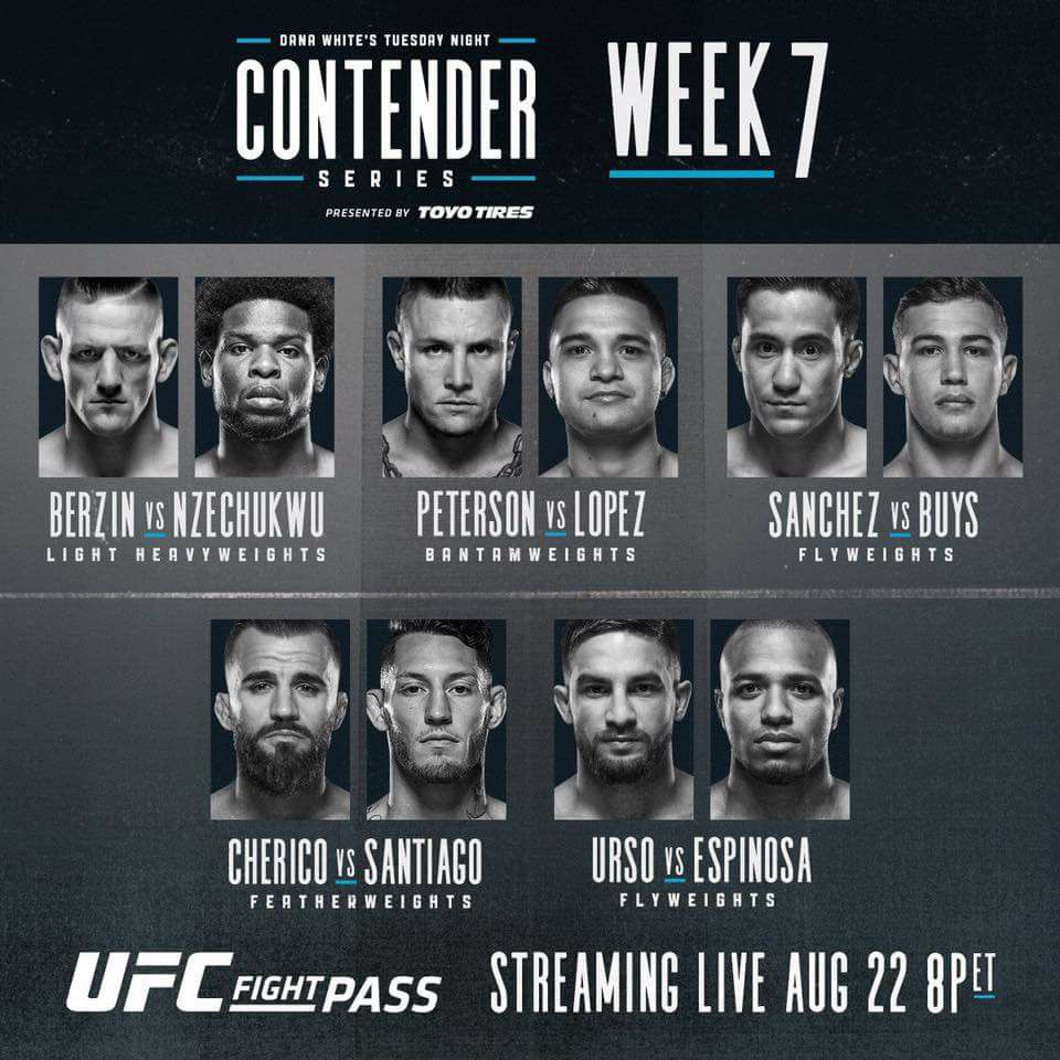 Dana White’s Tuesday Night Contender Series Week 7 Results