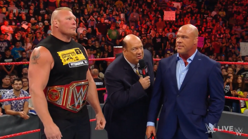 Did Paul Heyman hint at Brock Lesnar going back to the UFC last night on WWE Monday Night Raw?