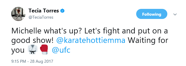 Tecia Torres tweet