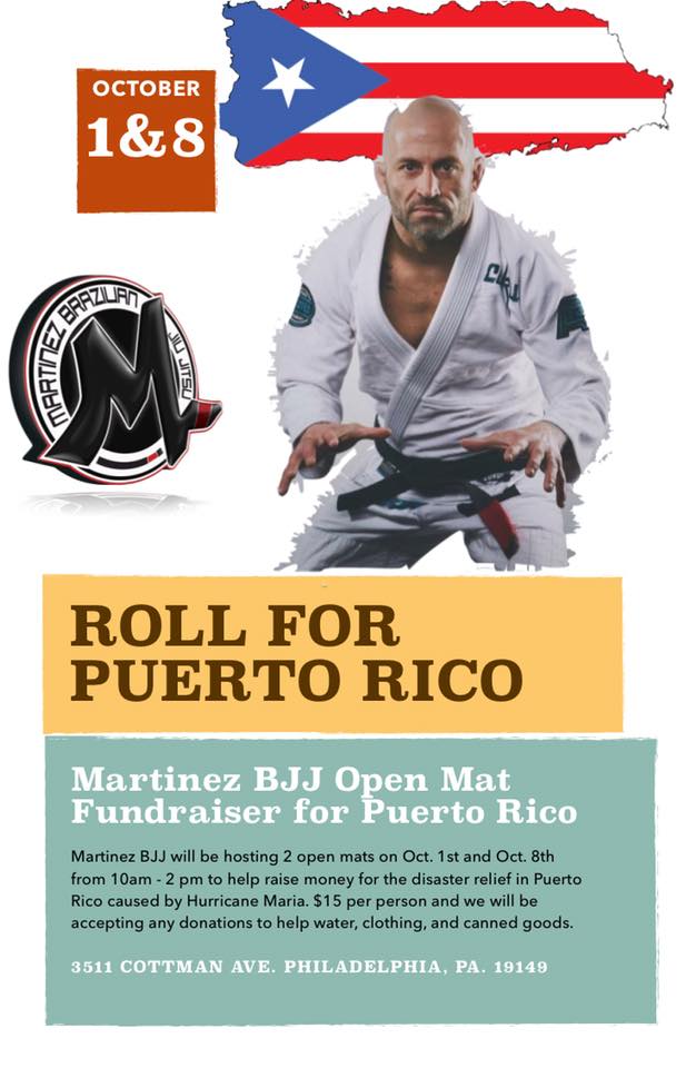 Will Martinez rallying BJJ/MMA community in hurricane relief effort for Puerto Rico