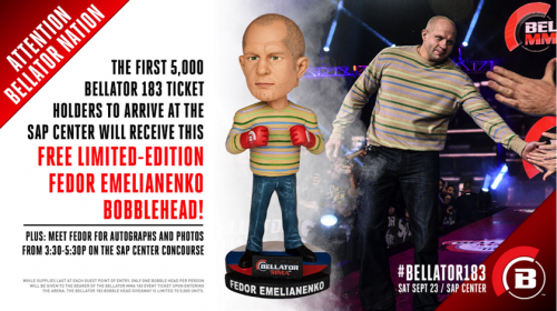 Bellator to Give Away Limited Edition Fedor Emelianenko Bobblehead on Sept. 23