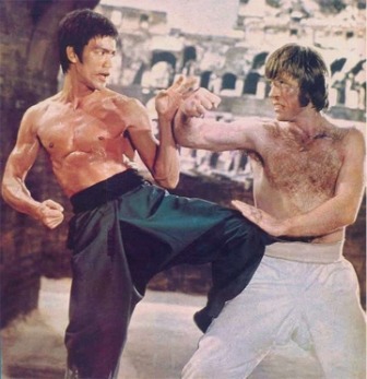 Bruce Lee and Chuck Norris