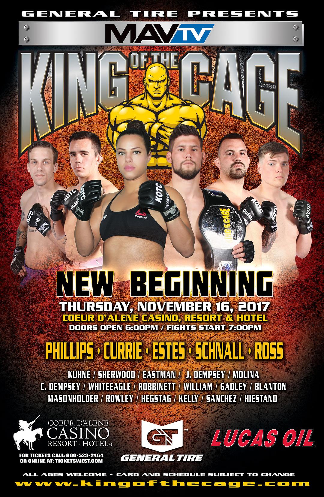 Liz Phillips vs Nikohl Johnson headlines King of the Cage even in Idaho