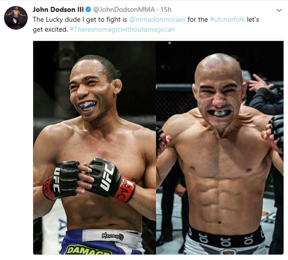 John Dodson vs Marlon Moraes