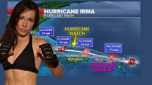 Hurricane Irma intensifies over Puerto Rico, UFC strawweight Angela Magana told to evacuate