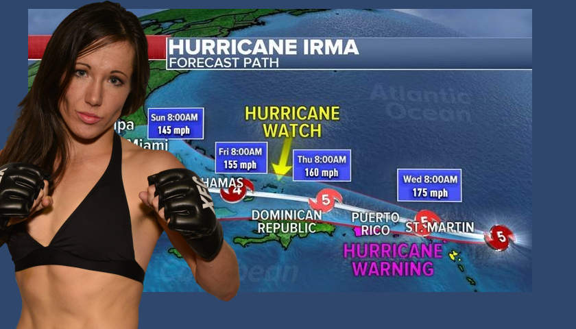 Hurricane Irma intensifies over Puerto Rico, UFC strawweight Angela Magana told to evacuate