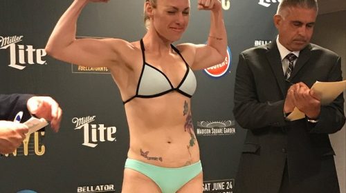 Heather Hardy, Bellator 185 weigh-in stream