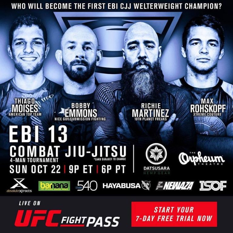 Eddie Bravo Invitational 13 EBI 13 The Lightweights + Combat Jiu Jitsu Welterweight Bracket