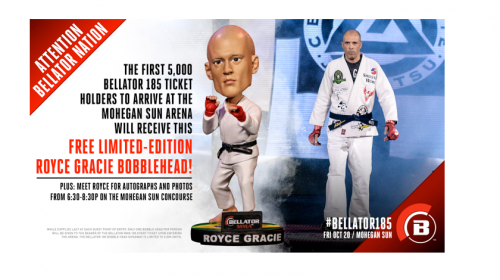 Limited-Edition Royce Gracie Bobblehead to be Given Away at Bellator 185 on Friday, Oct. 20