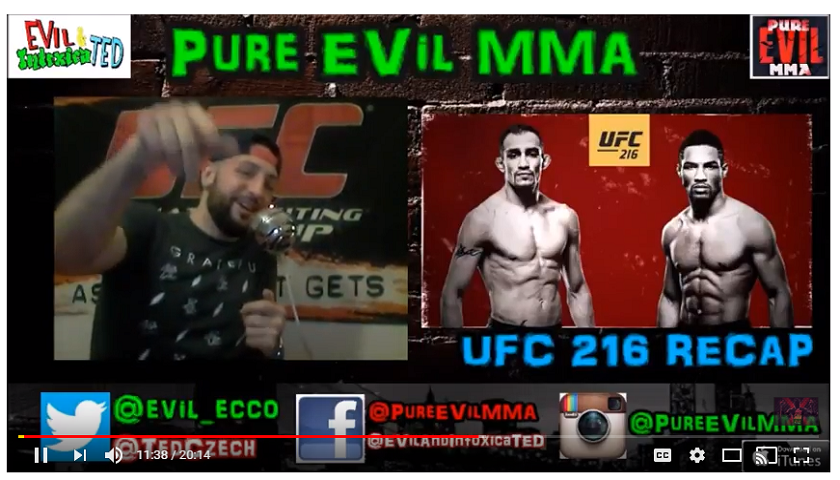 UFC 216 Post Fight Show - Pure EVil MMA Podcast