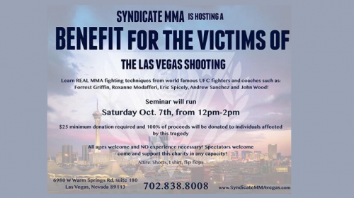 Syndicate MMA to hold seminar benefiting victims of Las Vegas shooting