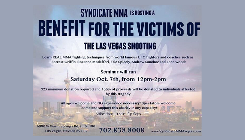 Syndicate MMA to hold seminar benefiting victims of Las Vegas shooting