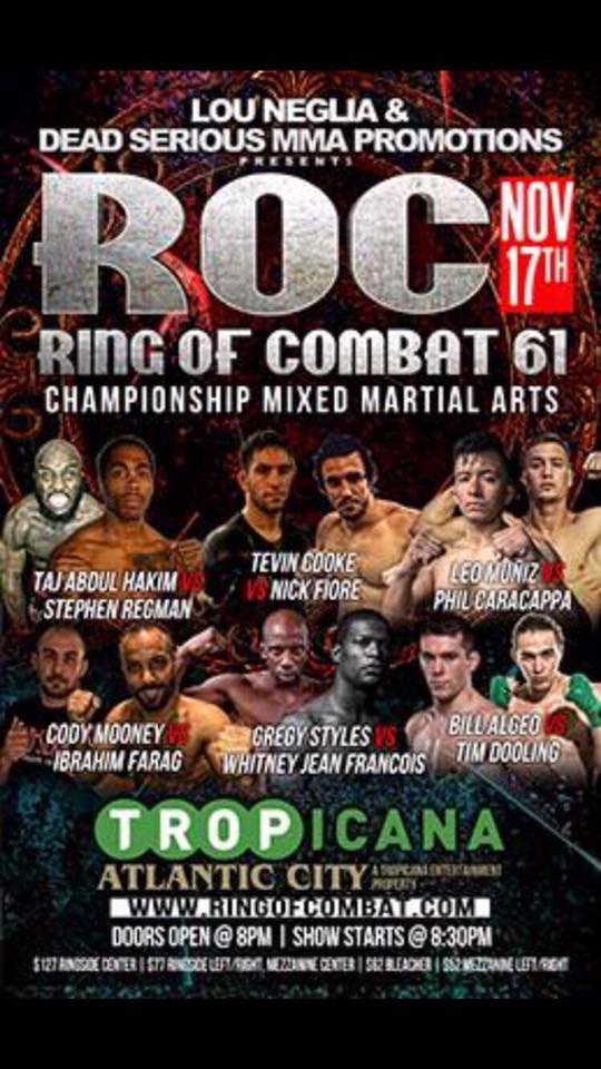 Ring Of Combat 61, Whitney Jean-Francois