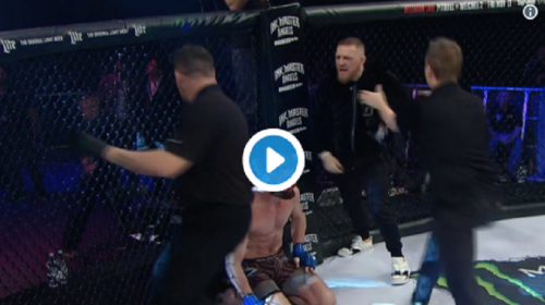 Conor McGregor goes after referee at Bellator 187 in Dublin