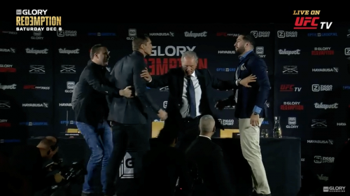 Rico Verhoeven and Jamal Ben Saddik square off at GLORY: Redemption presser