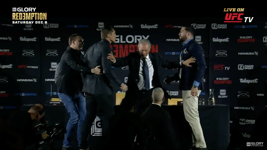 Rico Verhoeven and Jamal Ben Saddik square off at GLORY: Redemption presser