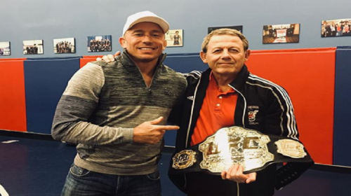 Georges St-Pierre gives away new UFC middleweight championship belt