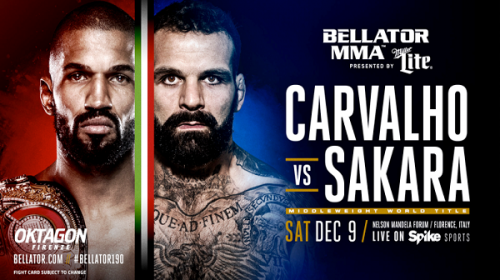 Alessio Sakara vs. Rafael Carvalho for middleweight title at Bellator 190