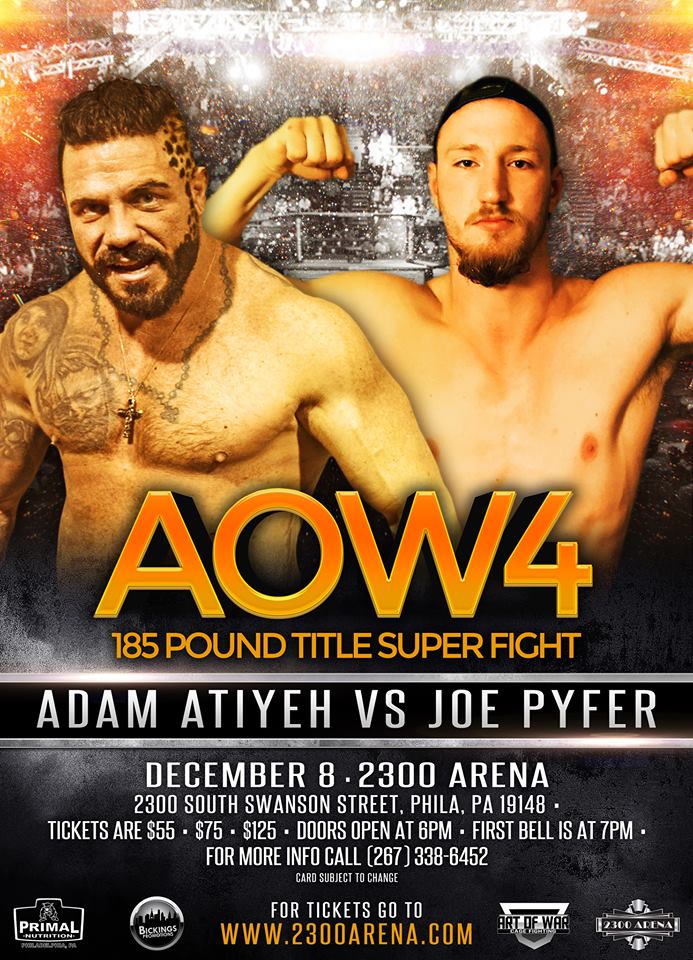 Joe Pyfer, Adam Atiyeh, Art of War Cage Fighting, AOW 4