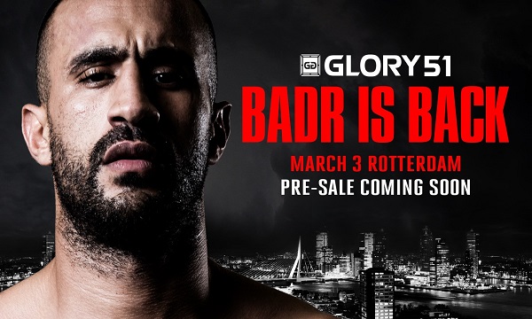 Badr Hari returns to headline GLORY 51 Rotterdam, March 3