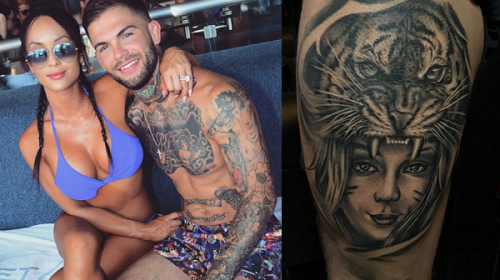 tattooed, Cody Garbrandt gets wife's face tattooed on his leg