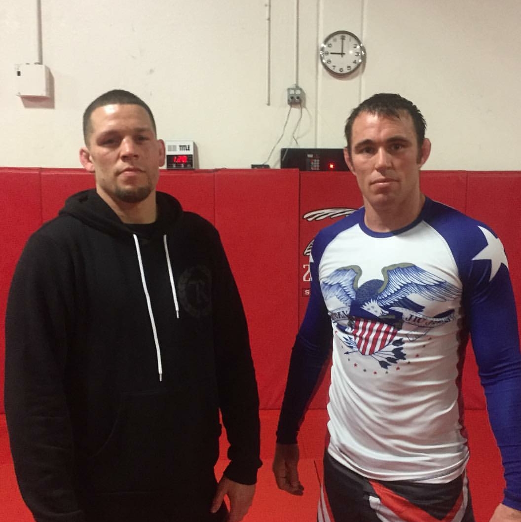 Nate Diaz (left) and Jake Shields