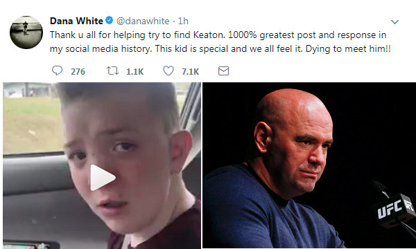 Dana White's campaign to meet bullied student, Keaton Jones, successful