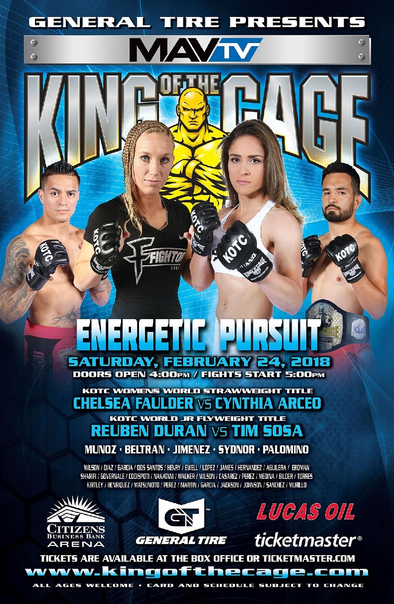 King of the Cage's Energetic Pursuit headlined by Cynthia Arceo vs. Chelsea Faulder