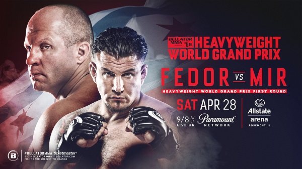 Fedor Meets Frank Mir on April 28 at Allstate Arena in Bellator Heavyweight World Grand Prix Matchup