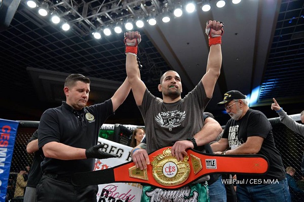 Greg Rebello makes quick work of Travis Wiuff to win CES MMA title