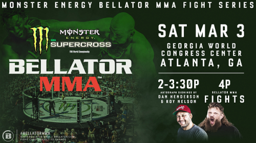 Monster Energy Bellator MMA Fight Series Opens 2018 at Monster Energy Supercross in ATL