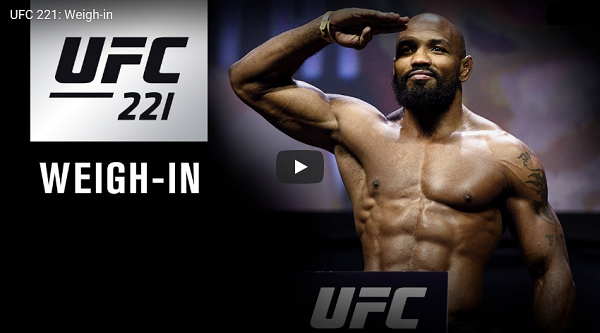 UFC 221 weigh-in results and video - Romero vs Rockhold