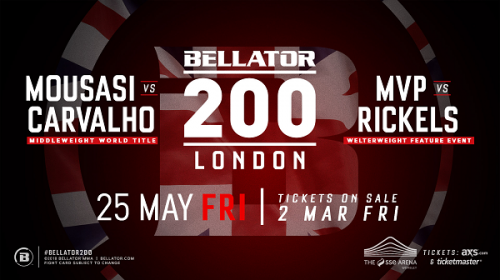 London to Host Historic Bellator 200 on May 25