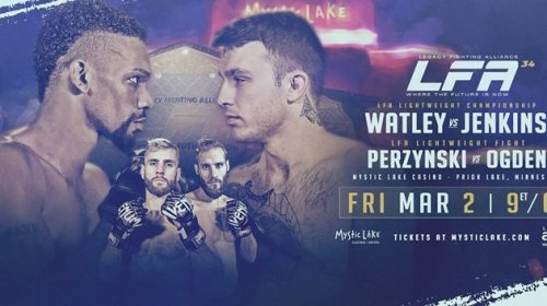 LFA 34 Results from Mystic Lake Casino in Prior Lake, Minnesota