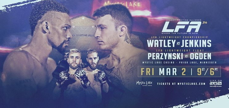 LFA 34 Results from Mystic Lake Casino in Prior Lake, Minnesota