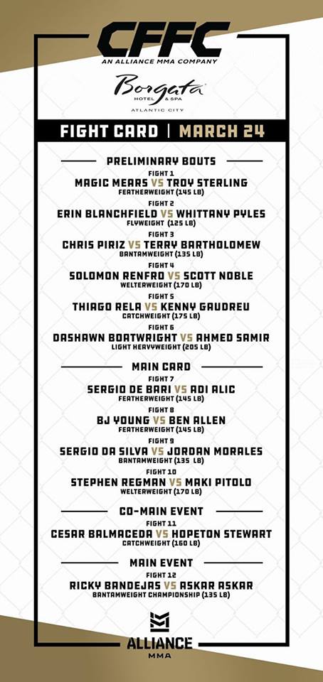 CFFC 70 fight card