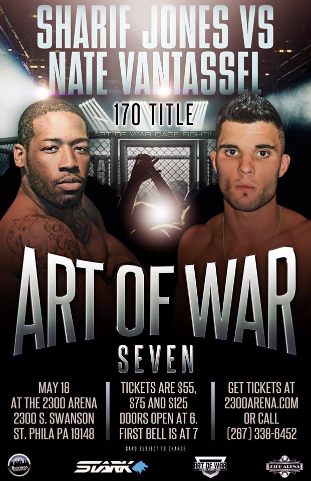 Sharif Jones vs Nate Vantassel grudge match added to Art of War Cage Fighting 7