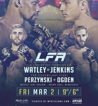 LFA 34 Results from Mystic Lake Casino in Prior Lake, Minnesota