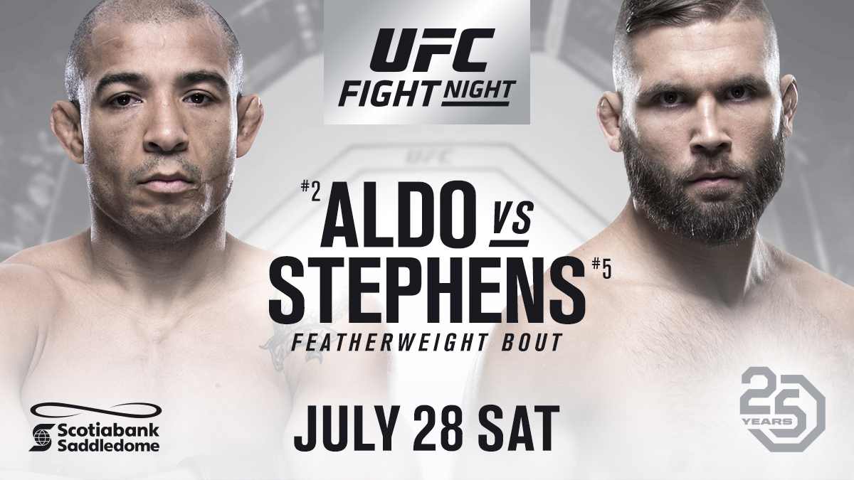 UFC to Calgary with featherweight headliner, Jose Aldo vs Jeremy