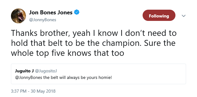 Jon Jones tweet