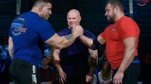 Strongmen enter The Rage at M-1 Challenge 92, May 24 in Saint Petersburg, Russia