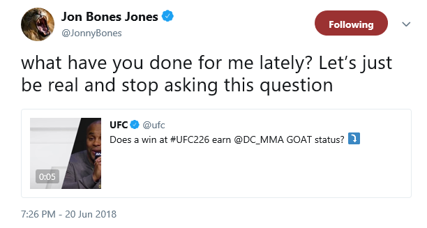 Jon Jones tweet